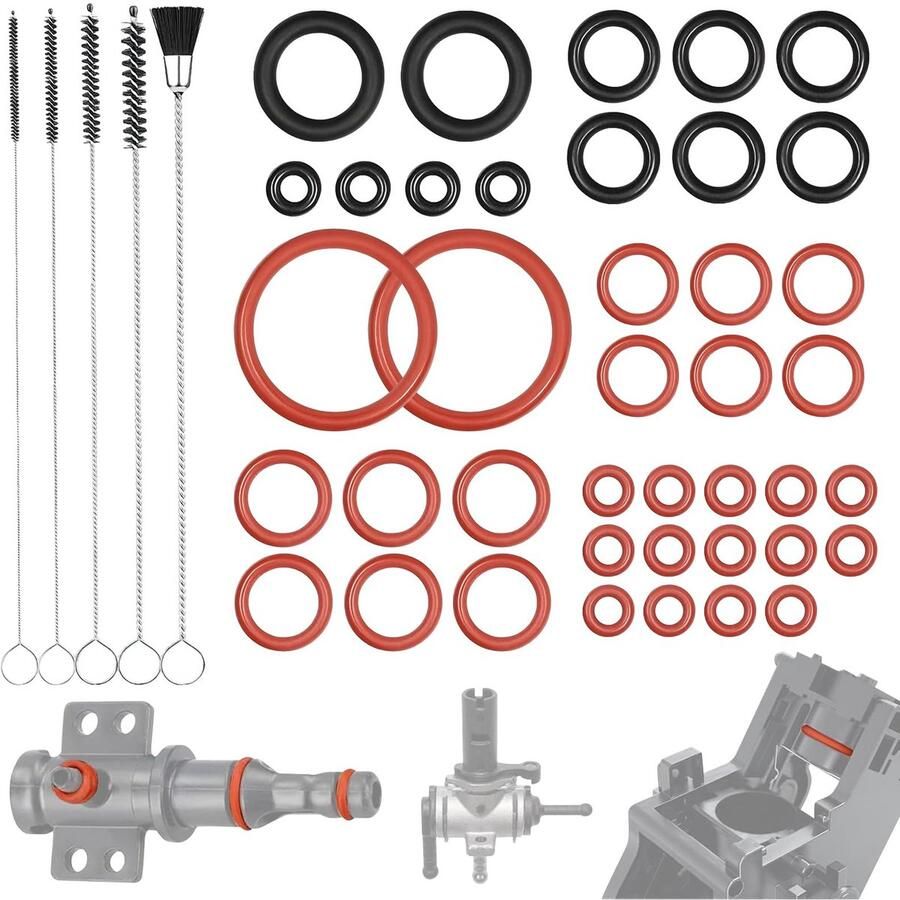 Omgoods 40-delige O-ring Set voor Koffiemachines met 5 Schoonmaakgereedschappen
