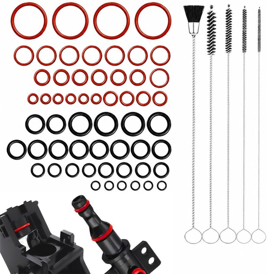 Omgoods 56 Stuks O-Ringen Set voor Koffiemachines met Reinigingsgereedschap