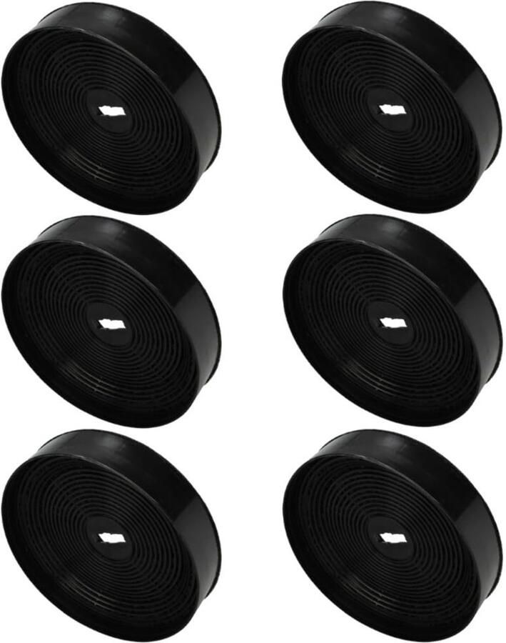 Omgoods 6 x Actieve Koolstoffilter 170 x 34 mm voor Afzuigkappen