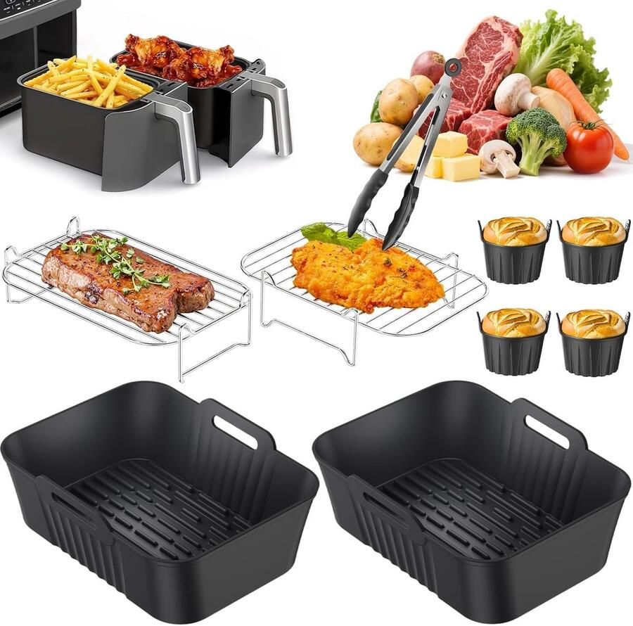 Omgoods 9-delige Accessoireset voor Airfryer