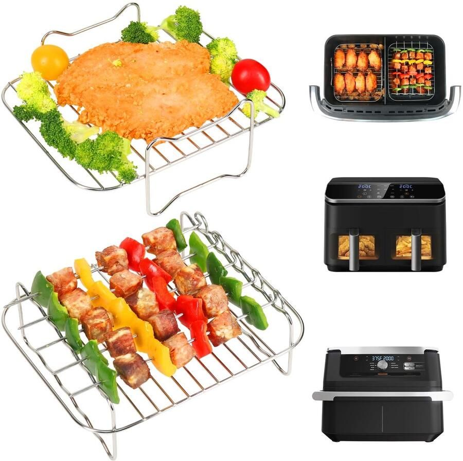 Omgoods Accessoires voor Ninja Airfryer met Kebab Spiesjes
