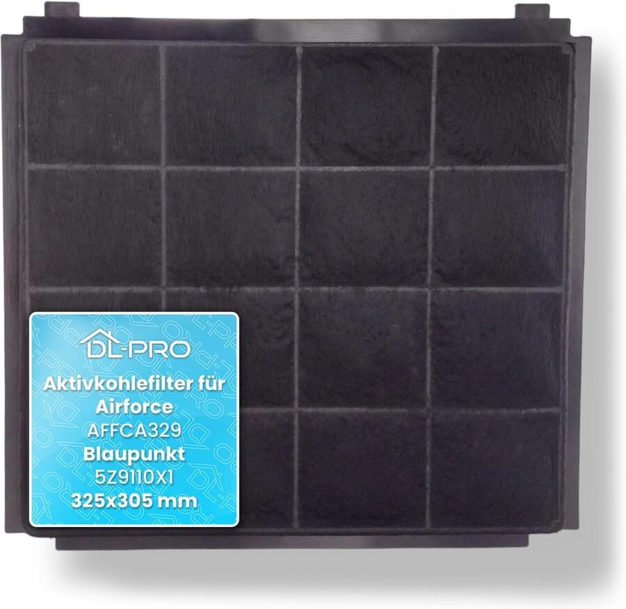 Omgoods Actief Koolstoffilter 325 x 305 mm voor Afzuigkap