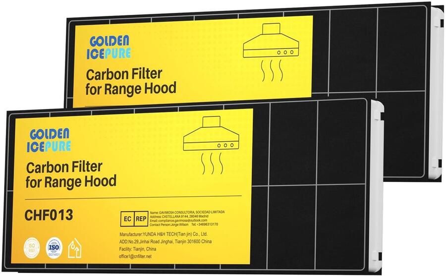 Omgoods Actieve Koolstoffilter voor Afzuigkap 2 Stuks