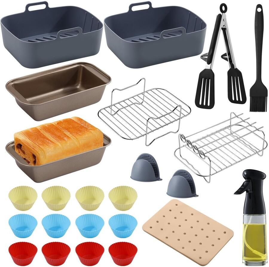 Dailygoods Air Fryer Accessoires Set voor Ninja Compleet met Bakvormen en Gereedschap