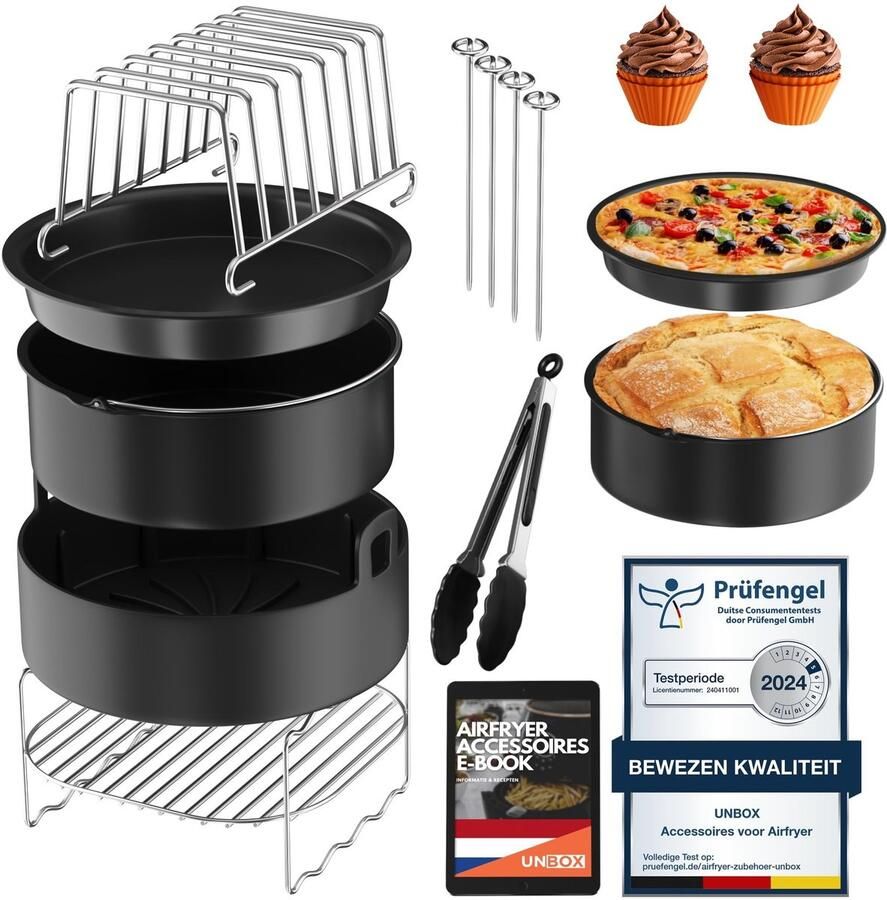 Omgoods Airfryer Accessoire Set 15 Stuks Geschikt voor Airfryers