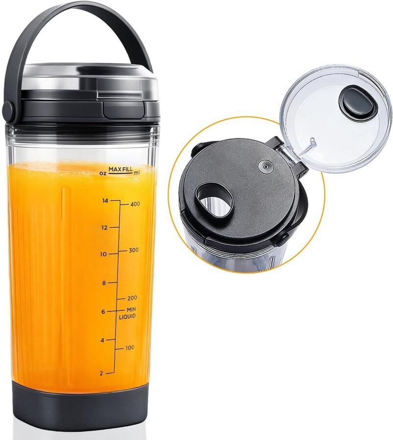 Omgoods Blender Cup 532ml met Sip & Seal Deksel