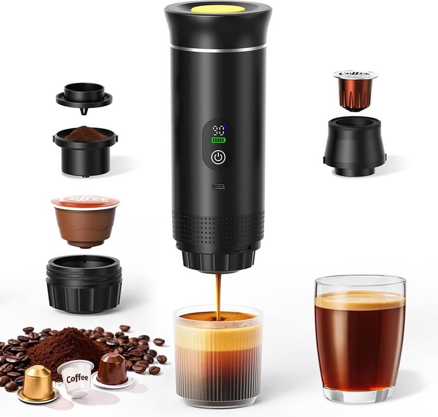 Omgoods Draagbaar Koffiezetapparaat voor Thuis en Reizen