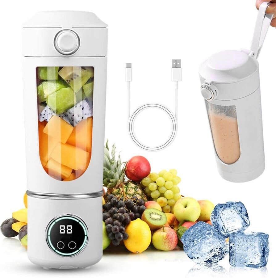 Omgoods Draagbare Blender 700ml met Lekvrije Deksel