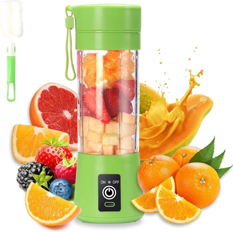 Omgoods Draagbare Blender met USB Oplaadbare Batterij (380 ml)