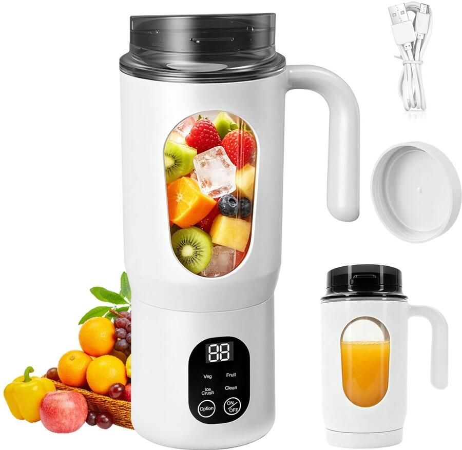 Omgoods Draagbare Blender voor Smoothies en Shakes Oplaadbaar via USB-C