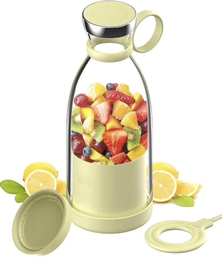 Omgoods Draagbare Fruit Blender 350ml met USB Oplaadbare Accu