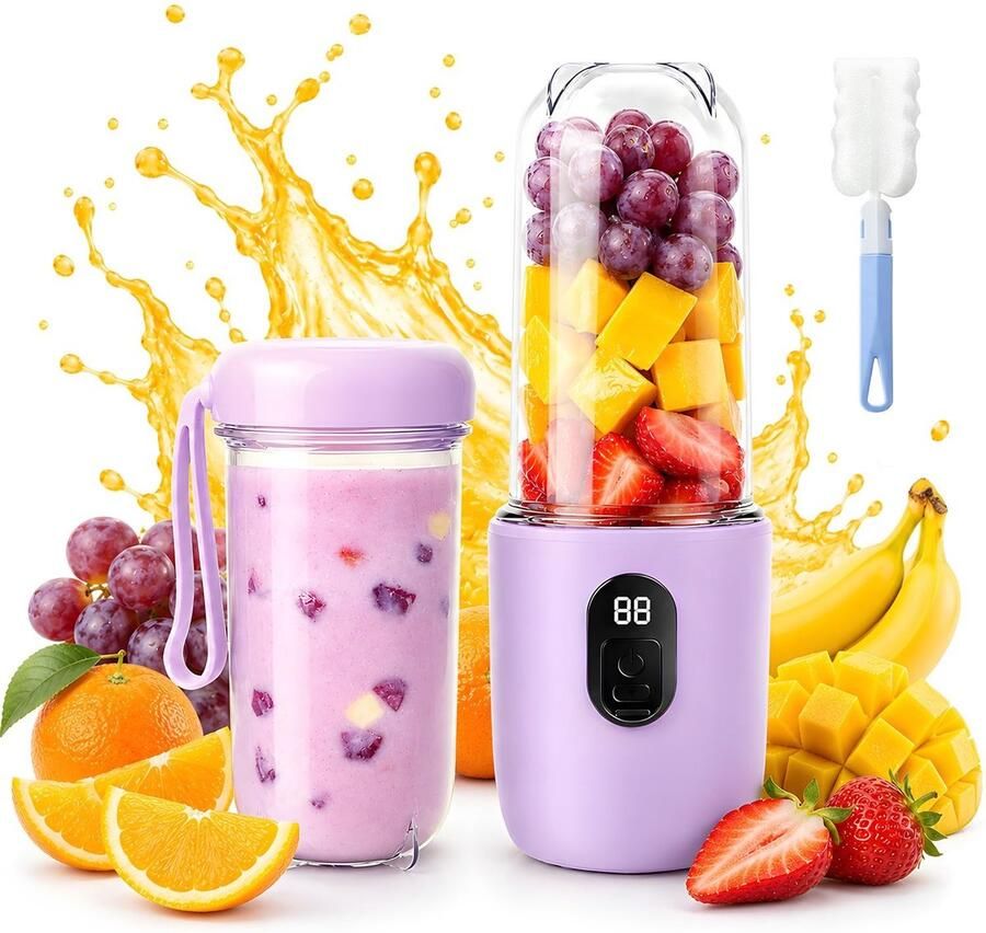 Omgoods Draagbare Mini Mixer met Digitale Display