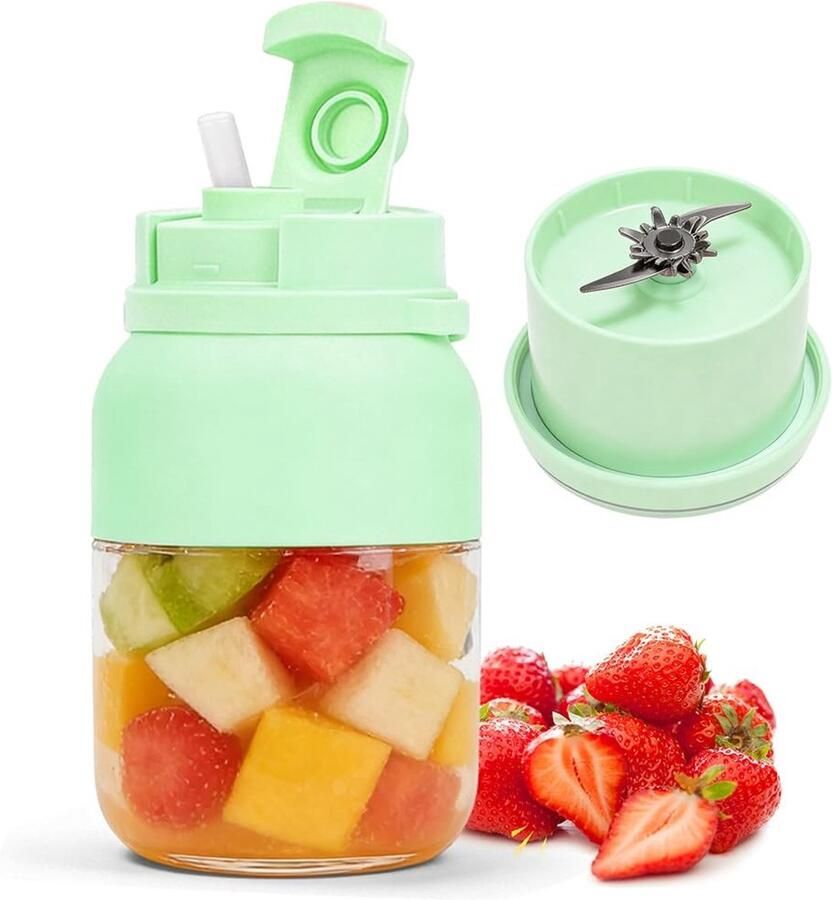 Omgoods Draagbare Smoothie Maker met Oplaadbare Blenderbeker