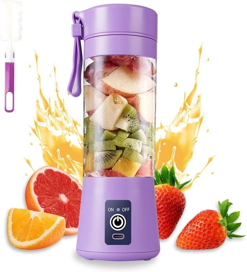 Omgoods Draagbare USB Smoothie Maker met 6 Blades