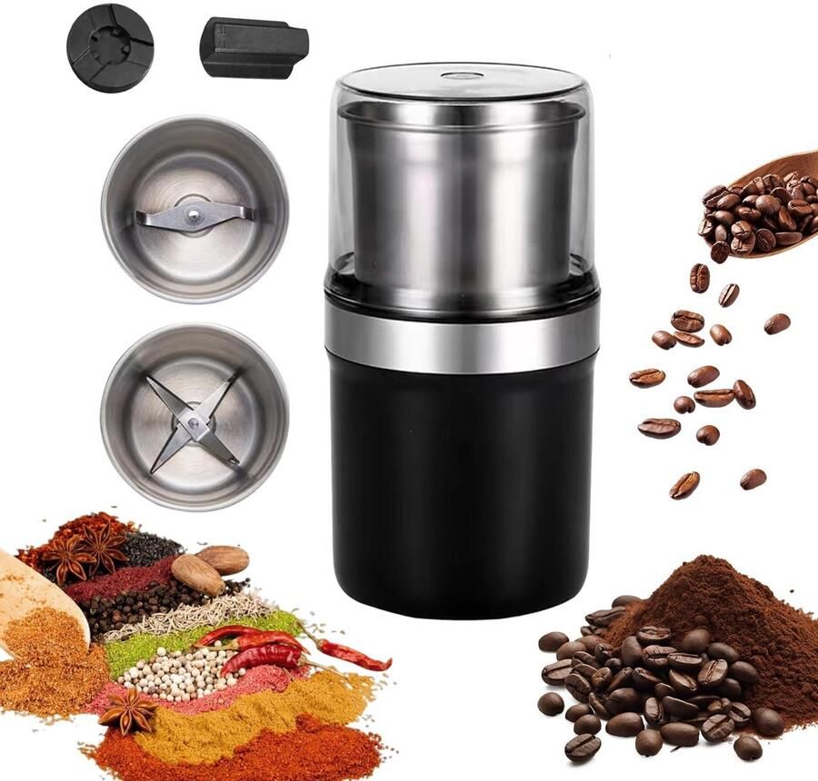 Omgoods Elektrische Molen voor Koffie en Specerijen