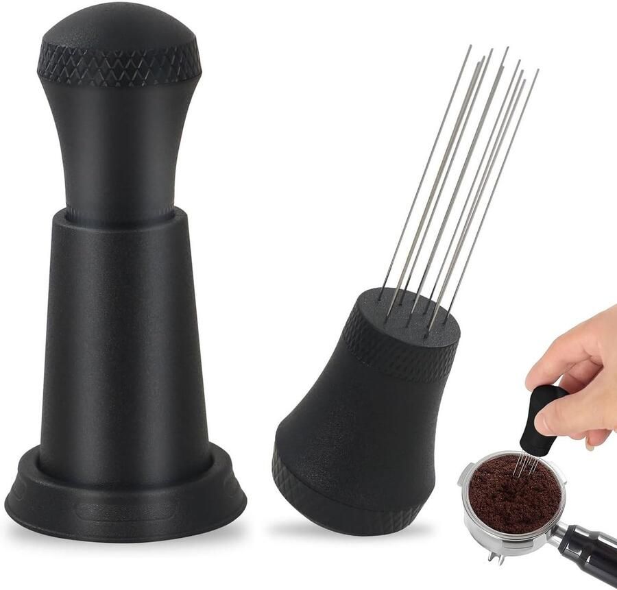 Omgoods Espresso WDT Dispenser Tool met 10 RVS Naalden