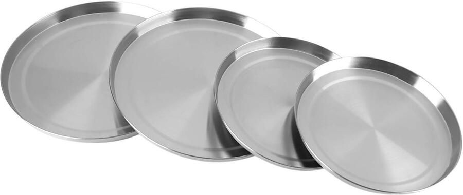 Omgoods Fornuisbranderafdekking Keukenaccessoire Extra werkruimte Zilver Set van 4 stuks Geschikt voor elektrische kookplaten Roestvr