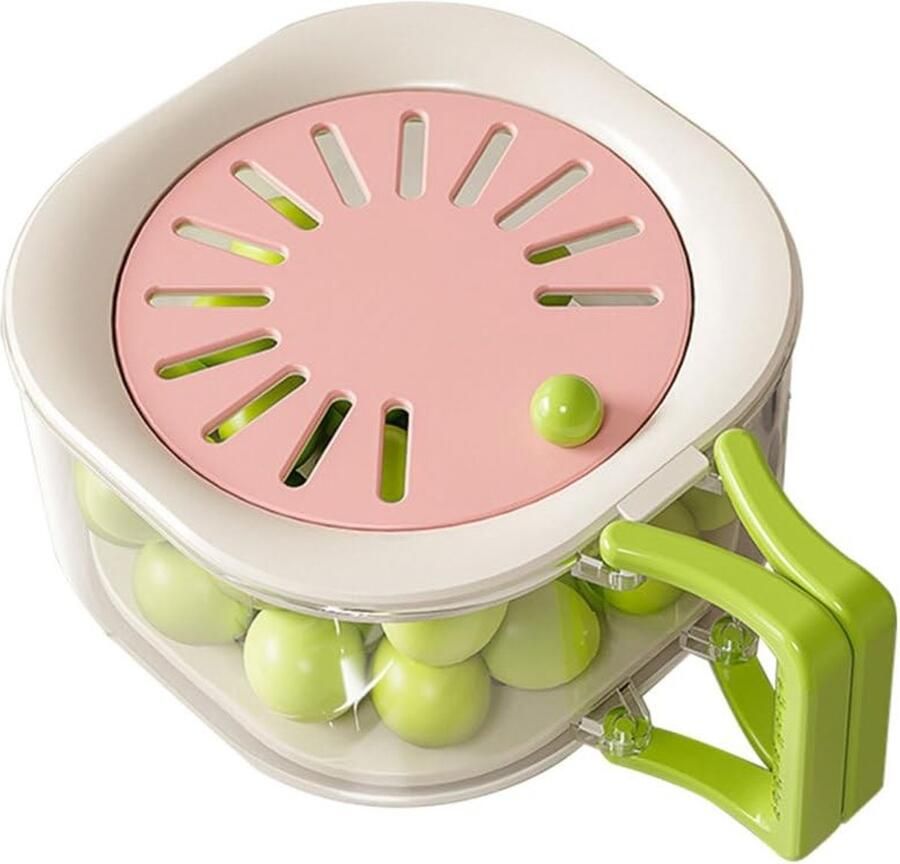 Omgoods Fruitwaskom met Afdruipmand en Deksel Ideaal voor Wassen en Bewaren van Fruit en Groenten - Foto 1