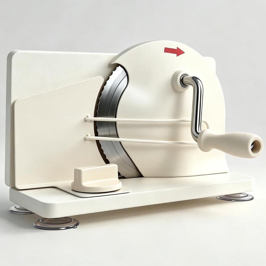 Omgoods Handmatige Broodsnijmachine met Instelbare Snijdikte