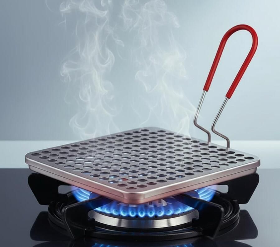 Omgoods Handmatige RVS Broodrooster voor Gasfornuis en Kamperen
