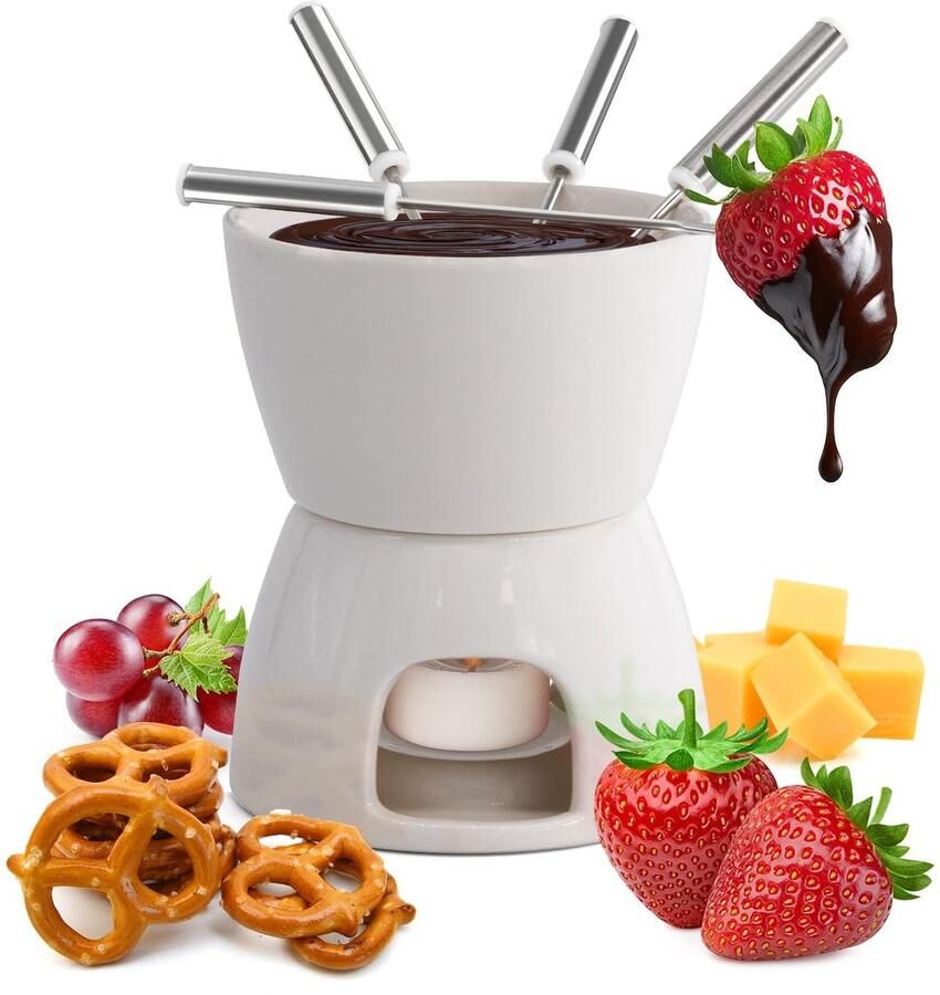 Omgoods Joeji's Keuken Compleet Fondue Set voor Chocolade en Kaas
