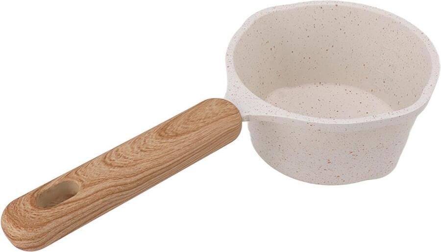 Omgoods- Melkpan met Anti-aanbaklaag Multifunctionele Kookpot Hittebestendige Handgreep Professioneel Oliegietontwerp Gemakkelijk Schoon te Maken Compact Opbergsysteem Sauspannetje