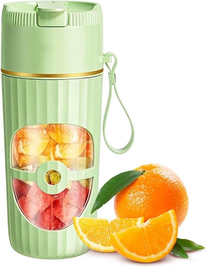 Omgoods Mini Blender 400ml met 10 Stalen Messen en USB Oplaadbaar