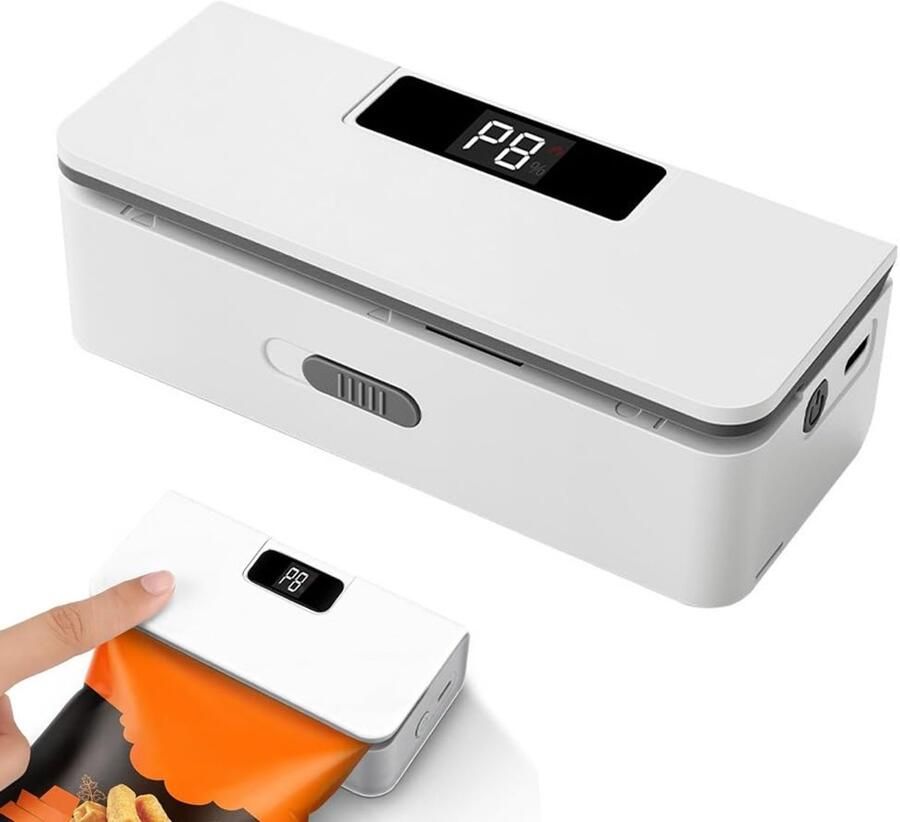 Omgoods Mini Sealer met Magneet en Verborgen Snijder voor Eenvoudig Verpakken