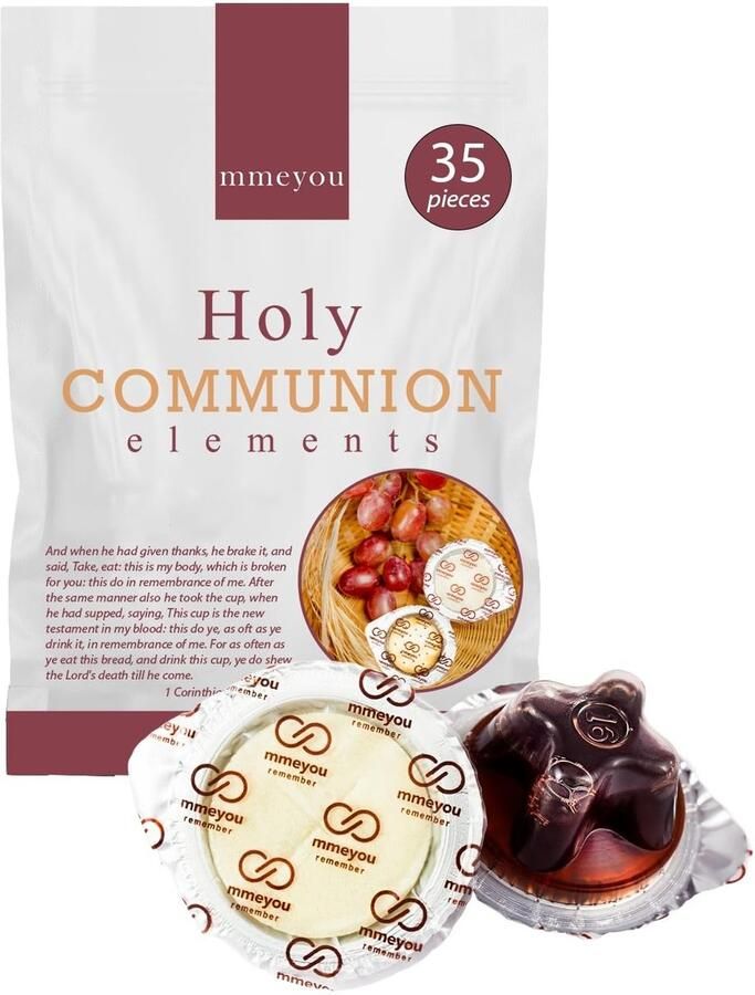 Omgoods Mmeyou Heilige Communie Wafels 100 Voorverpakte Cups met Rode Druivensap