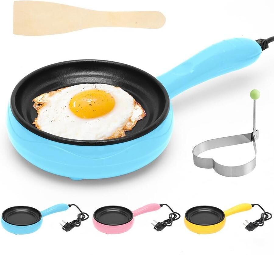 Omgoods Multifunctionele Elektrische Pan Inductie Antiaanbaklaag Inclusief Spatel Blauw