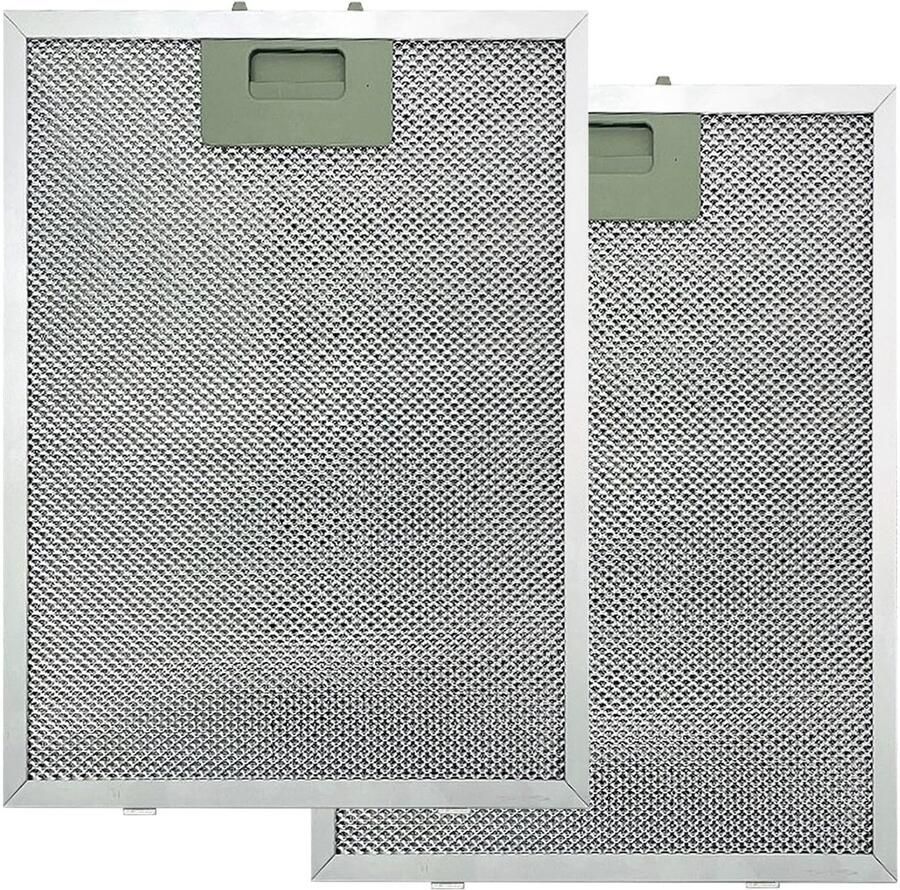 Omgoods Pack van 2 Aluminium Vetfilters voor Afzuigkappen 260 x 230 mm