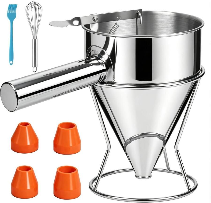 Omgoods Pannenkoeken Deegdispenser met Capaciteit van 1.2 Liter