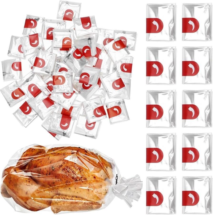 Omgoods- Roast Bag Hoge Temperatuur 50 Stuks Magnetron Oven Toast Zakken Ideaal voor Snacks Houdt Keuken Schoon Kookzak