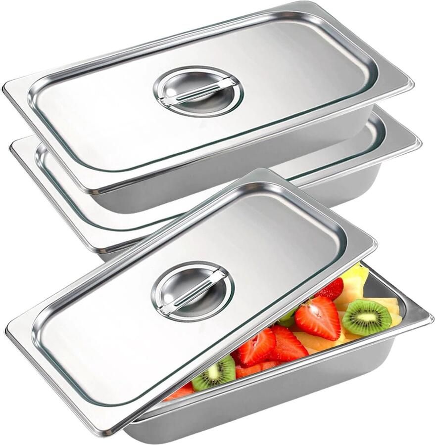 Omgoods RVS Breading Set 3-delig met Deksel