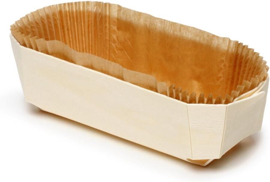 Omgoods Set van 10 Houten Bakpannen Ideaal voor de Oven en Magnetron