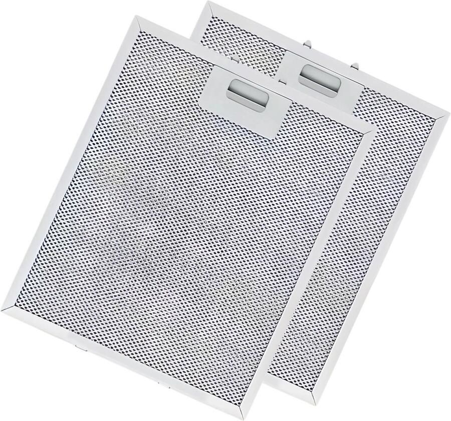 Omgoods Set van 2 Metalen Filters voor Afzuigkap Universele 5-Laags Filtratie
