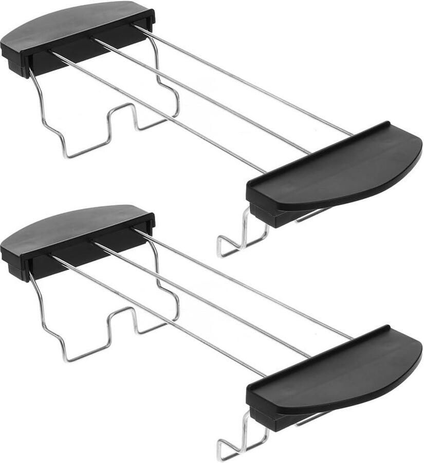 Omgoods Set van 2 RVS Broodhouders voor in de Toaster