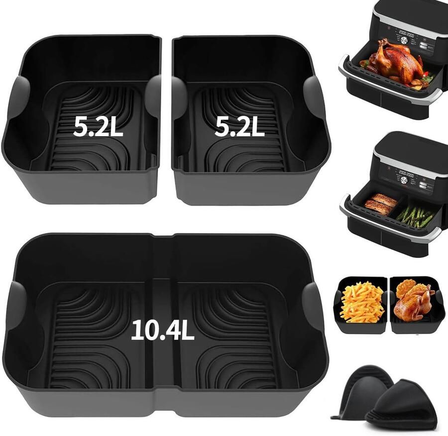 Omgoods Set van 5 Silicone Accessoires voor Airfryer
