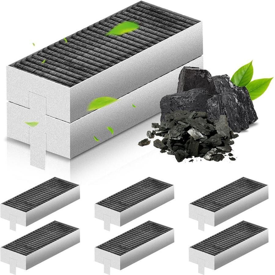 Omgoods Set van 8 Geactiveerde Koolstoffilters voor Afzuigkappen