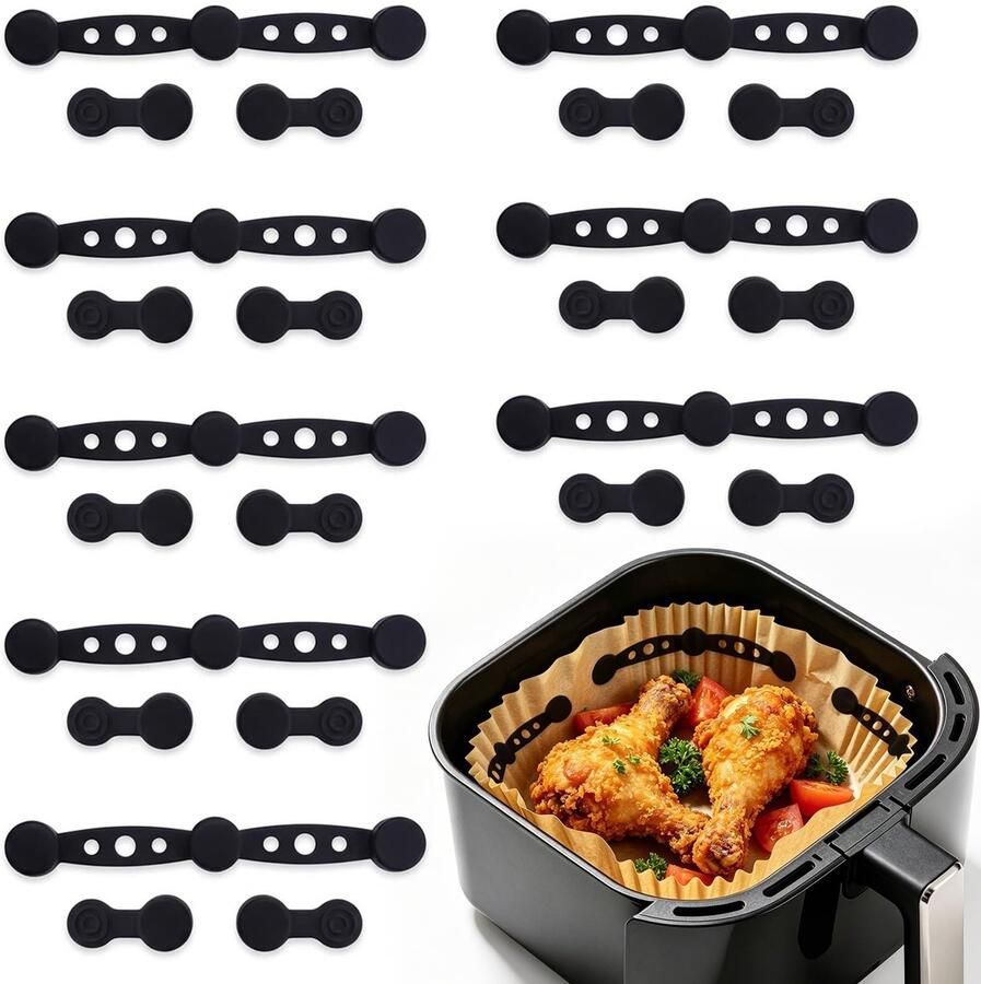 Omgoods Set van 8 Siliconen Magneten voor Airfryer Accessoires - Foto 1