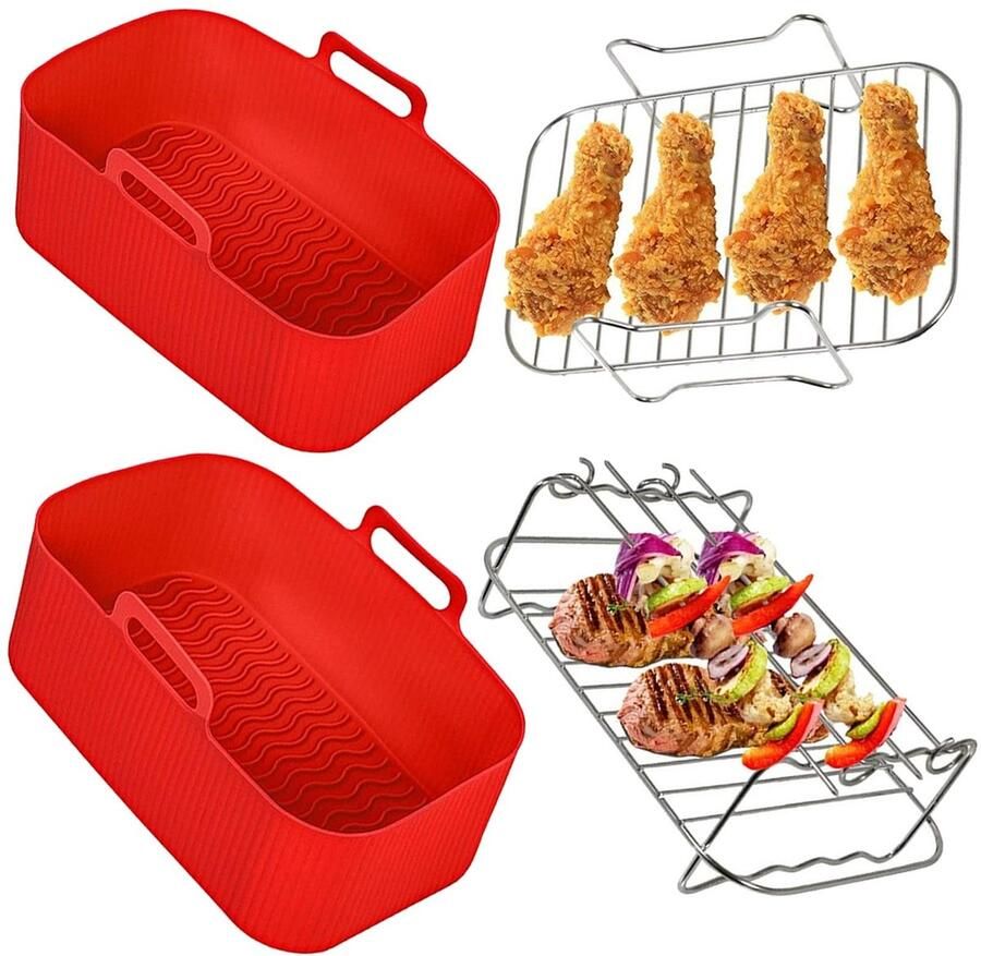 Omgoods Silicone Ladeschalen voor Air Fryer Vortex Plus en Vortex