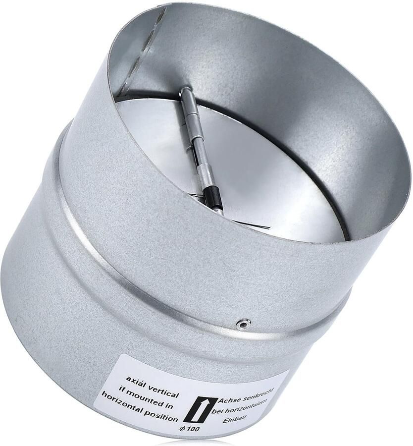 Omgoods Slide-in Ventiel DN 100 mm voor Afzuigkap Ventilatie en Uitlaatventiel