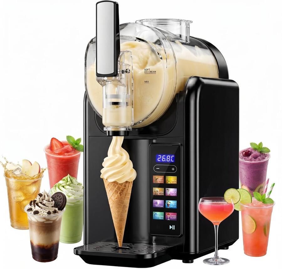 Omgoods Slush Machine met LED Display en 7 Functies (2 Liter)