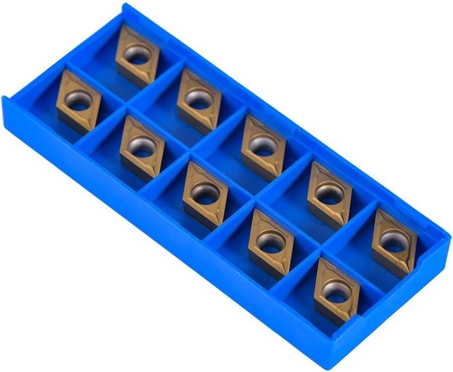 Omgoods- Snijmachine Hardmetaal 10 Stuks Diamantvorm 55 Graden Lemmetdikte 3 97 mm Roestvrij Staal Duurzaam Gebruik Uitstekende Afwerking Snijgereedschap
