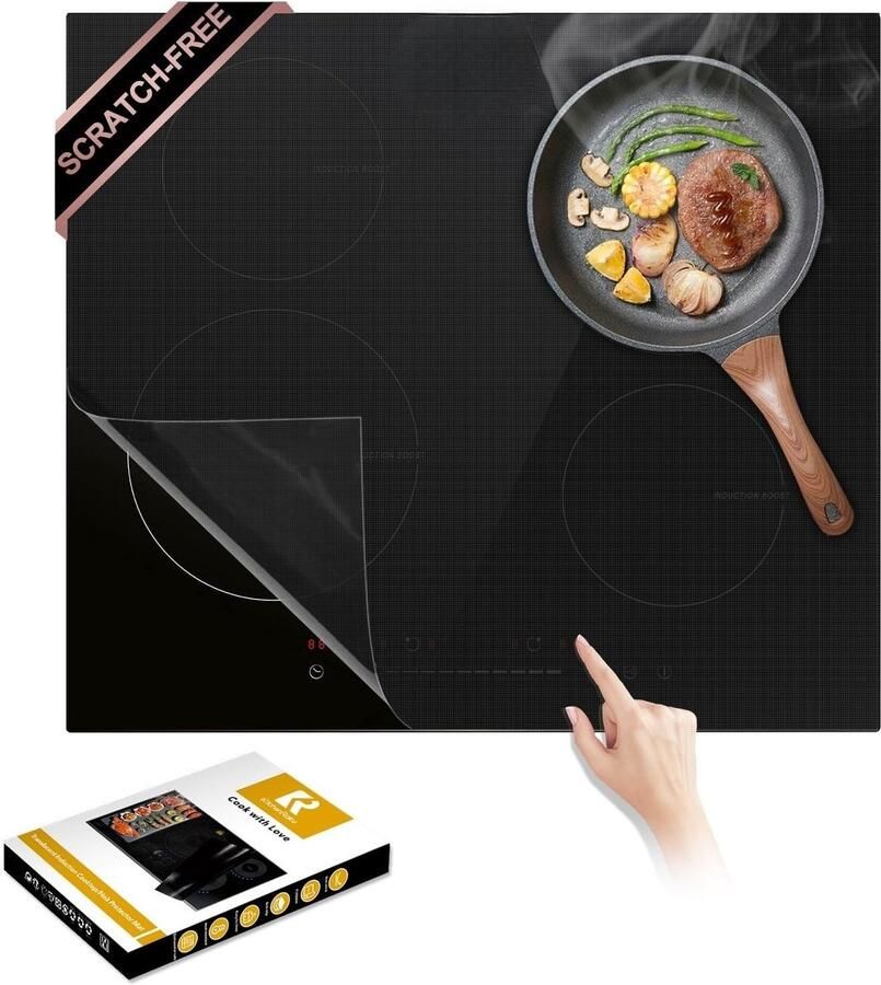 Omgoods Transparante Inductiemat 90 x 54 cm voor Inductiekookplaat