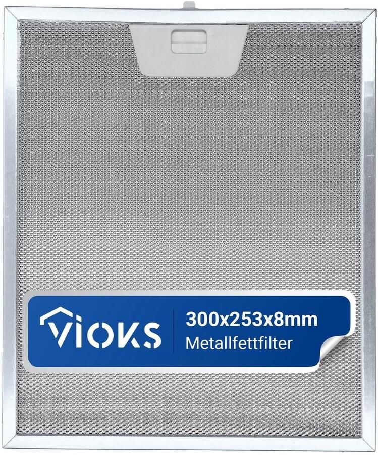 Omgoods Vervangfilter metaal voor afzuigkap 300x252mm