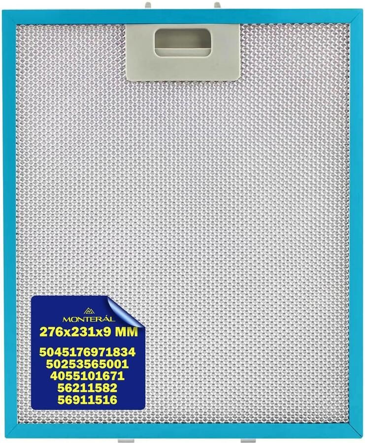 Omgoods Vetfilter voor Afzuigkap 276x231x9mm van Aluminium