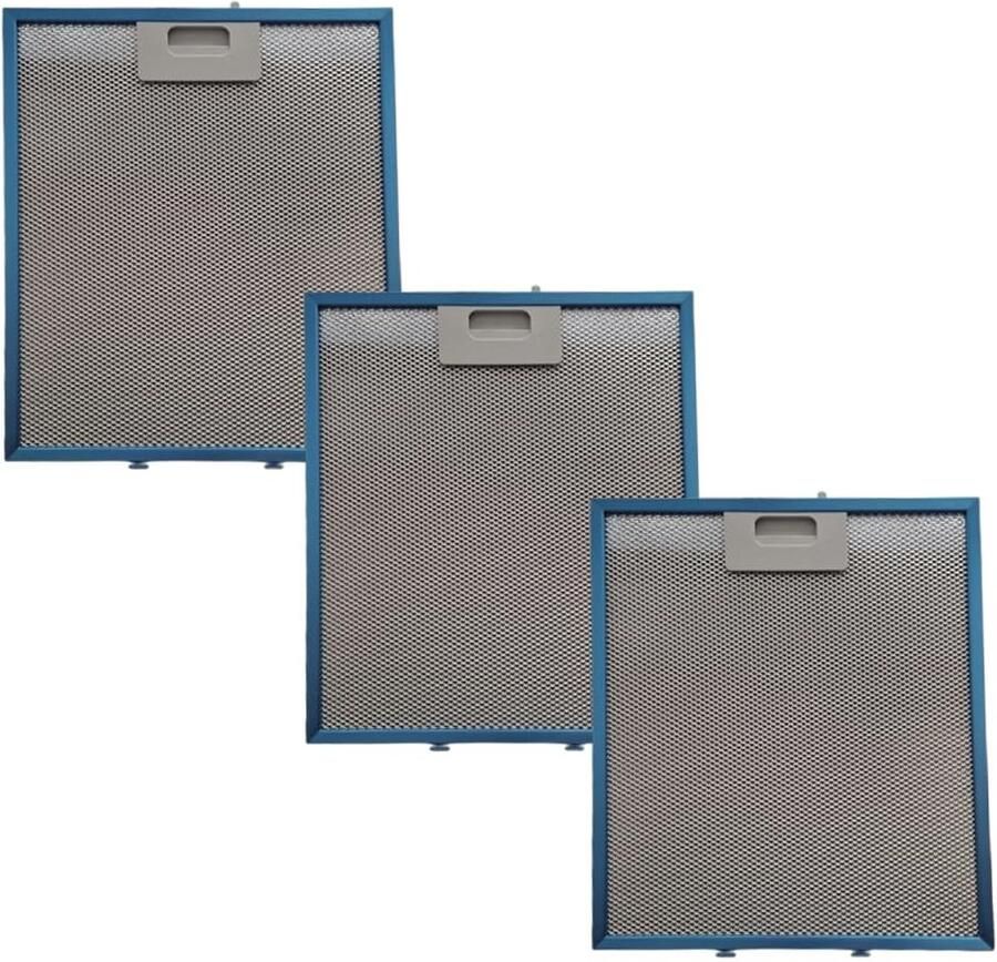 Omgoods Vetfilter voor Afzuigkap 3 Aluminium Filters Geschikt voor Elica en Andere Merken