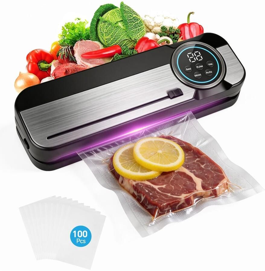 Omgoods Volautomatische Vacuüm Verpakkingsmachine met 100 Zakjes