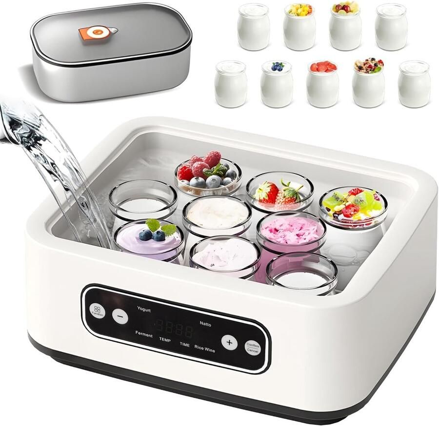Omgoods Volautomatische Yoghurtmaker met 1 6L Capaciteit